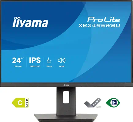 iiyama ProLite XB2495WSU-B1 écran plat de PC 61,2 cm (24.1") 1920 x 1200 pixels Full HD LCD Noir - Ecran Ordinateur - visuel 2
