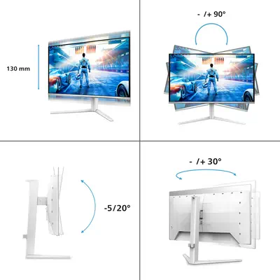 Philips Evnia 6000 27M2N6501L/00 écran plat de PC 67,3 cm (26.5") 2560 x 1440 pixels Quad HD QD-OLED - Ecran Ordinateur - visuel 3