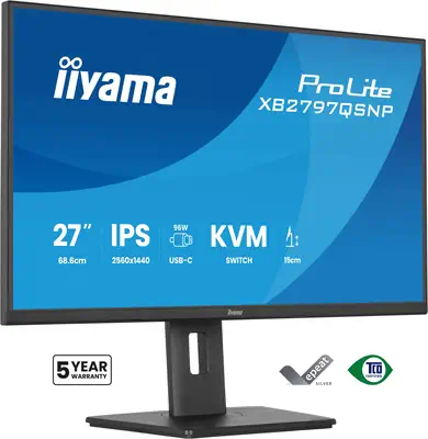 iiyama ProLite XB2797QSNP-B1 écran plat de PC 68,6 cm (27") 2560 x 1440 pixels Quad HD LED Noir - Ecran Ordinateur - visuel 1