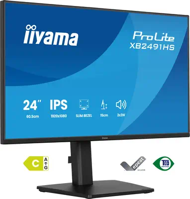 iiyama ProLite XB2491HS-B1 écran plat de PC 60,5 cm (23.8") 1920 x 1080 pixels Full HD LCD Noir - Ecran Ordinateur - visuel 1