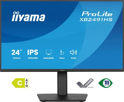 iiyama ProLite XB2491HS-B1 écran plat de PC 60,5 cm (23.8") 1920 x 1080 pixels Full HD LCD Noir - Ecran Ordinateur - visuel 2