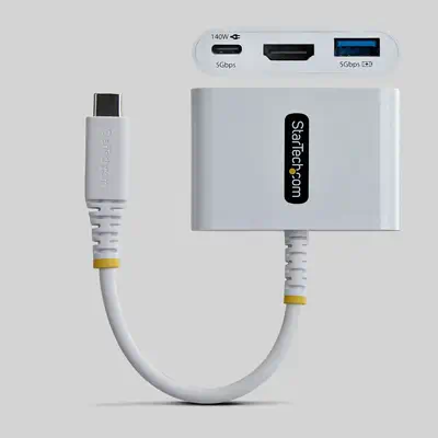 Adaptateur Multiport USB-C vers HDMI avec Charge PD 140W, HDMI 4K 60Hz, Hub USB 5 Gbps, Mini Dock po - StarTech - Station d'accueil pour portable - visuel 2
