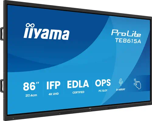 iiyama TE8615A-B2AG Écran d'affichage dynamique Écran plat interactif 2,17 m (85.6") Wifi 550 cd/m²  - Affichage dynamique - visuel 1
