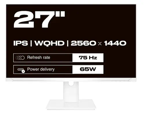 JN-IPS270WQHD75F-C65W-HSP-W - JAPANNEXT - Ecran Ordinateur - visuel 2