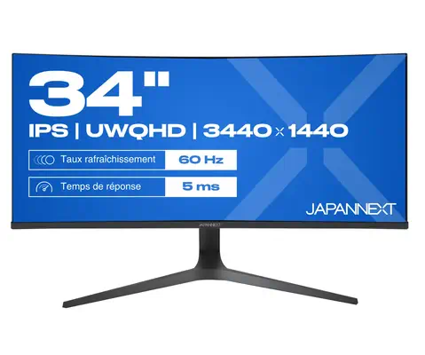 JN-IPS340UWQHD60C-C65W-HS - JAPANNEXT - Ecran Ordinateur - visuel 1