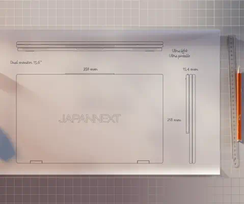JAPANNEXT JN-DMD-IPS156F écran plat de PC 39,6 cm (15.6") 1920 x 1080 pixels Full HD LCD Noir - Ecran Ordinateur - visuel 8