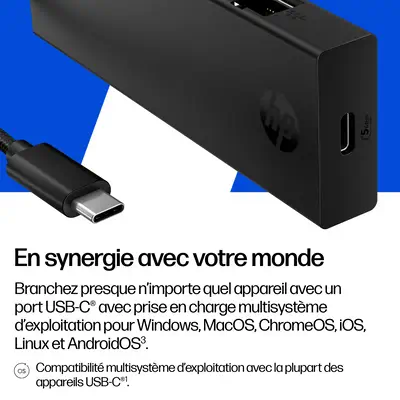 Concentrateur USB-C Portable HP - Station d'accueil pour portable - visuel 3