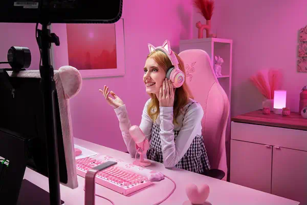 Kraken Kitty V3 Pro - Quartz - Razer - Casque Micro - visuel 6