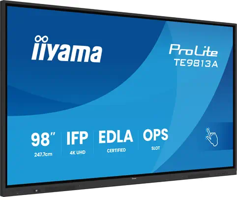 iiyama TE9813A-B2AG Écran d'affichage dynamique Écran plat interactif 2,48 m (97.5") Wifi 500 cd/m²  - Affichage dynamique - visuel 1