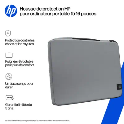 HP Protective Meteor Silver 15-16 Laptop Housse - Chargeur et alimentation - visuel 9