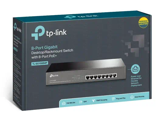 TP-Link TL-SG1008MP commutateur réseau Non-géré Gigabit Ethernet (10/100/1000) Connexion Ethernet, s - Switchs et Hubs - visuel 4
