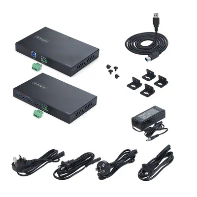 Extension USB 3.0 à 4 Ports sur Ethernet Jusqu'à 100m via un Câble RJ45 Cat6a / Cat7 / Cat8, Extensi - StarTech - Switchs et Hubs - visuel 4