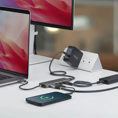 Adaptateur Multiport USB-C vers HDMI avec Charge PD 140W, 4K 60Hz, Hub USB 10 Gbps, Mini Dock Type-C - StarTech - Station d'accueil pour portable - visuel 6