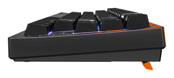 CHERRY K5 PRO TMR COMPACT clavier Gaming USB QWERTZ Allemand Noir, Orange - Clavier - visuel 2