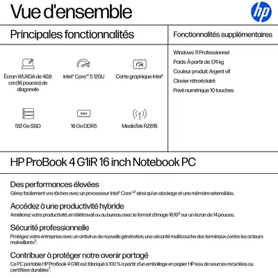 ProBook 4 G1iR 16 inch Notebook PC - HP - PC Portable - visuel 4