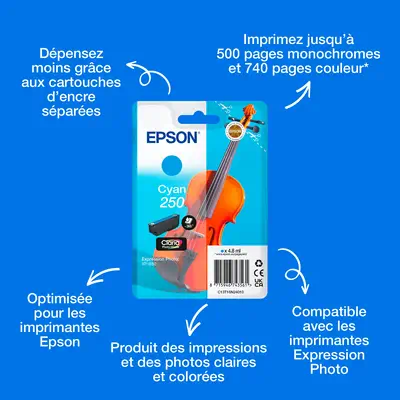Cartouche d’encre cyan Claria Photo HD 250 Violon - Epson - Cartouches d'encre - visuel 2
