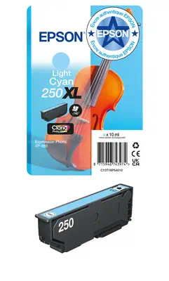 Cartouche d’encre cyan clair Claria Photo HD 250XL Violon - Epson - Cartouches d'encre - visuel 1