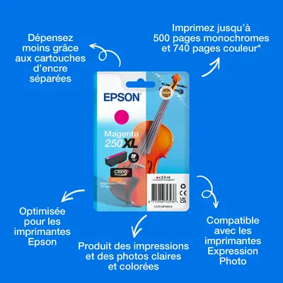 Cartouche d’encre magenta Claria Photo HD 250XL Violon - Epson - Cartouches d'encre - visuel 2