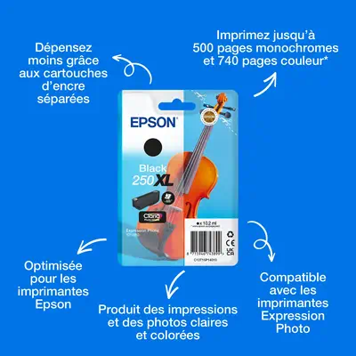Cartouche d’encre noire Claria Photo HD 250XL Violon - Epson - Cartouches d'encre - visuel 2