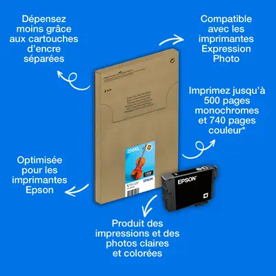 Multipack d’encres 6 couleurs EasyMail Claria Photo HD 250XL Violon - Epson - Cartouches d'encre - visuel 4