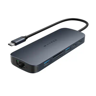 HYPER HD4006GL hub & concentrateur USB 3.2 Gen 1 (3.1 Gen 1) Type-C 10000 Mbit/s Bleu, Gris - Hyper - Switchs et Hubs - visuel 1
