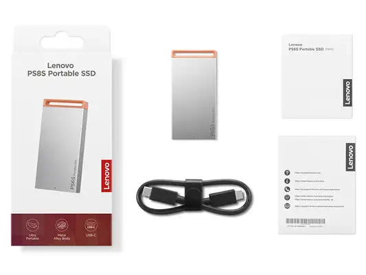 Lenovo 4XB1T88411 lecteur à circuits intégrés externe 2 To USB Type-C 3.2 Gen 2 (3.1 Gen 2) Gris - Disque dur SSD - visuel 7