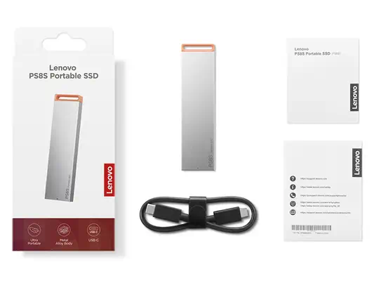 Lenovo 4XB1T88413 lecteur à circuits intégrés externe 2 To USB Type-C 3.2 Gen 2 (3.1 Gen 2) Gris - Disque dur SSD - visuel 2