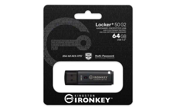 64 Go IronKey Locker Plus 50 G2, FIPS 197, AES-256 - Kingston - Disque dur Externe - visuel 4