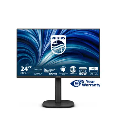 Philips 3000 series 24B2U3301D/00 écran plat de PC 61,2 cm (24.1") 1920 x 1200 pixels WUXGA LCD Noir - Ecran Ordinateur - visuel 3