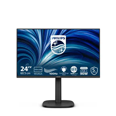 Philips 3000 series 24B2U3301D/00 écran plat de PC 61,2 cm (24.1") 1920 x 1200 pixels WUXGA LCD Noir - Ecran Ordinateur - visuel 1
