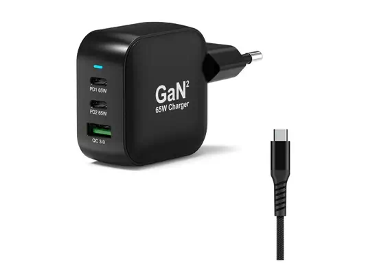 PORT DESIGNS Wall Charger Type C PD 65W GaN + CtoC CABLE 2M EU - Port Designs - Chargeur et alimentation - visuel 4