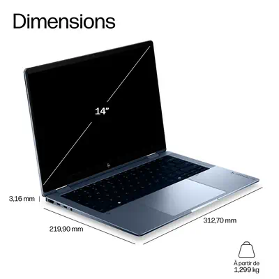 EliteBook X Flip G2i 14 inch Notebook Next Gen AI PC Wolf Pro Security Edition - HP - PC Portable - visuel 5