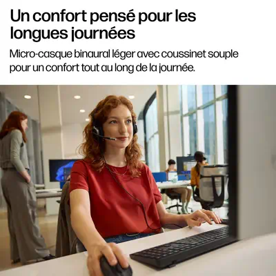 Micro-casque filaire USB binaural HP Poly Mission 625 - Casque Micro - visuel 6