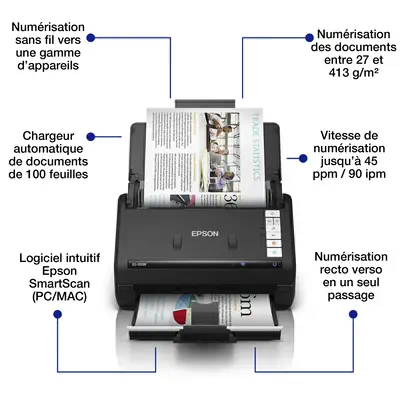 Epson WorkForce ES-550W Scanner ADF 600 x 600 DPI A4 Noir - visuel 1