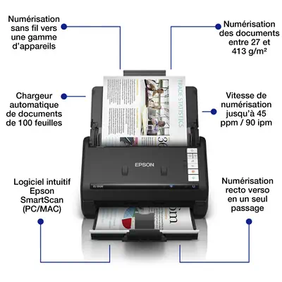 Epson WorkForce ES-550W Scanner ADF 600 x 600 DPI A4 Noir - visuel 2