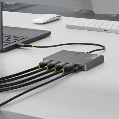 StarTech.com QUAD-USB-HDMI-ADAPT station d'accueil Avec fil USB 3.2 Gen 1 (3.1 Gen 1) Type-C Gris - Station d'accueil pour portable - visuel 5