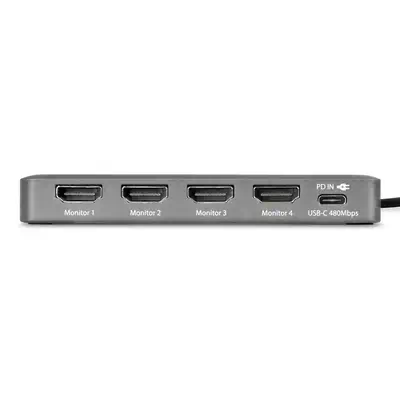 StarTech.com QUAD-USB-HDMI-ADAPT station d'accueil Avec fil USB 3.2 Gen 1 (3.1 Gen 1) Type-C Gris - Station d'accueil pour portable - visuel 6