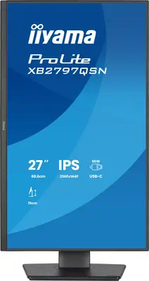 iiyama ProLite XB2797QSN-B1 écran plat de PC 68,6 cm (27") 2560 x 1440 pixels Quad HD LCD Noir - Ecran Ordinateur - visuel 3
