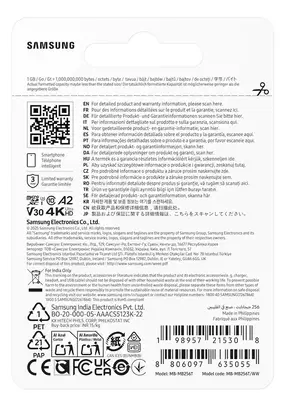 Samsung T7 256 Go MicroSDXC UHS-I - Carte Mémoire - visuel 5
