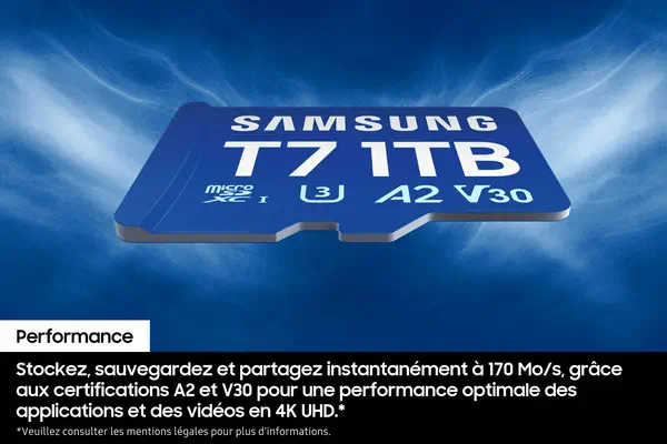 Samsung Carte microSD T7 512 Go - Carte Mémoire - visuel 6