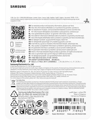 Samsung Carte microSDXC™ UHS-I 256 Go - Carte Mémoire - visuel 3