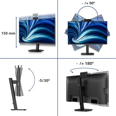 Philips 27B2N3500JH écran plat de PC 68,6 cm (27") 2560 x 1440 pixels Quad HD LCD Noir - Ecran Ordinateur - visuel 3