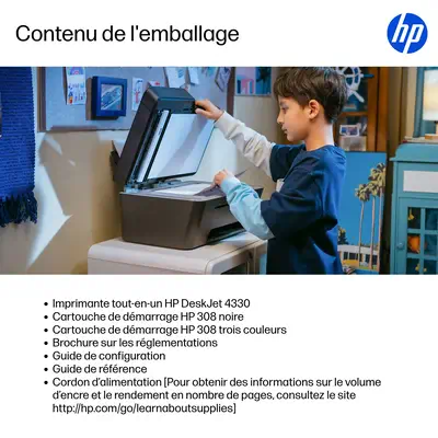 DeskJet 4330 Sans fil All-in-One Couleur Imprimante, Instant Ink - HP - Multifonctions Jet d'encre - visuel 10