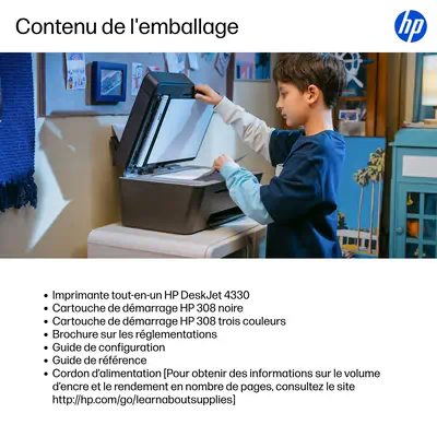 HP DeskJet 4330 Sans fil All-in-One Couleur Imprimante - Multifonctions Jet d'encre - visuel 10