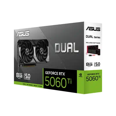 ASUS Dual -RTX5060TI-8G NVIDIA GeForce RTX 5060 Ti 8 Go GDDR7 - Asus - Carte graphique - visuel 7