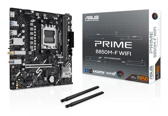 ASUS PRIME B850M-F WIFI AMD B850 Emplacement AM5 micro ATX - Asus - Carte mère - visuel 7