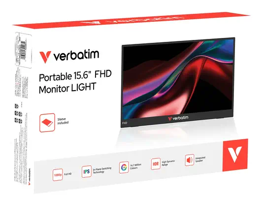 Portable 15.6" FHD Monitor LIGHT - Verbatim - Ecran Ordinateur - visuel 6