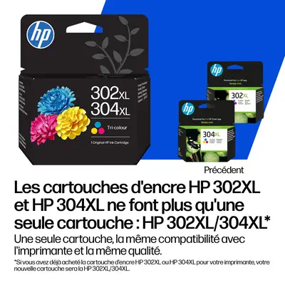 302/304 Cartouche d’encre Combo Trois couleurs/Noir (pack de 2) - HP - Toner - visuel 3
