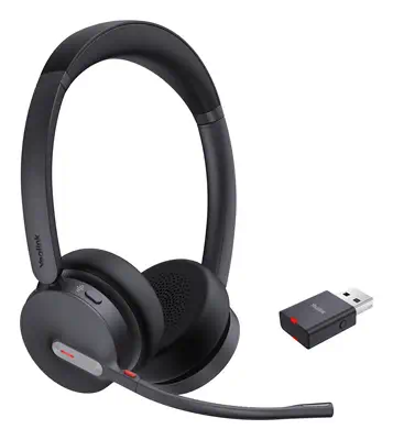 Yealink WH64 Hybrid Dual UC Casque Sans fil Arceau Bureau/Centre d'appels Micro-USB Bluetooth Noir - Casque Micro - visuel 1