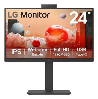 LG 24BA850-B écran plat de PC 60,5 cm (23.8") 1920 x 1080 pixels Full HD Noir - Ecran Ordinateur - visuel 1